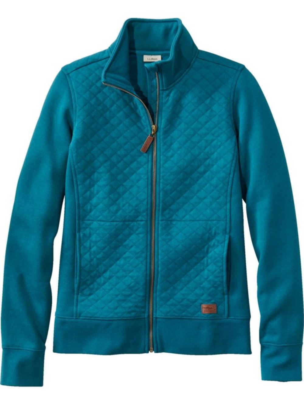 L.L. Bean Quilted Full Zip Jacket – Medium – Deep Teal
